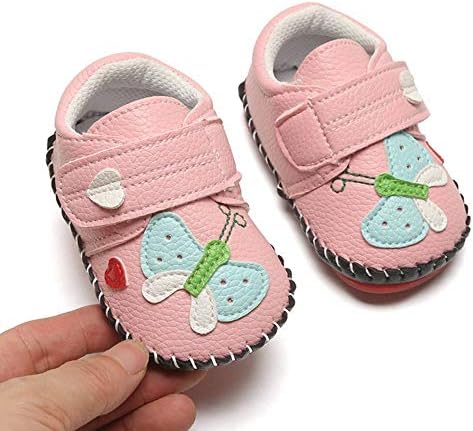 HsdsBebe Baby Boys Girls Pu Leather Hard Bottom Walking Sneakers Toddler Rubber Sole First Walkers Infant Cartoon Slippers Crib Shoes