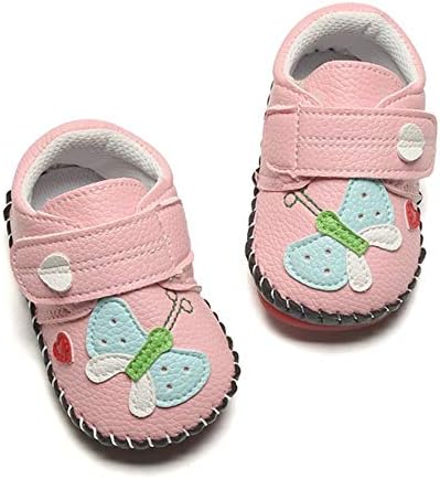 HsdsBebe Baby Boys Girls Pu Leather Hard Bottom Walking Sneakers Toddler Rubber Sole First Walkers Infant Cartoon Slippers Crib Shoes