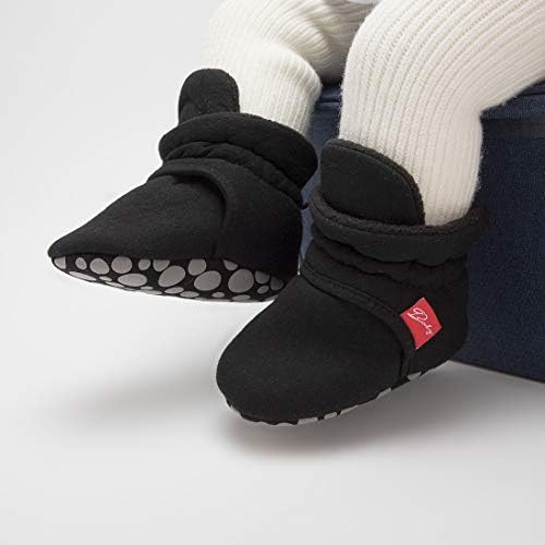 HsdsBebe Unisex Newborn Baby Cotton Booties Non-Slip Sole For Toddler Boys Girls Infant Winter Warm Fleece Cozy Socks Shoes