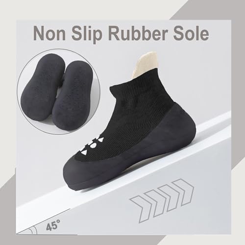 Hstyle Baby Sock Shoes Toddler Walking Shoes Infant Non-Slip Slippers Soft Rubber Sole Sneakers For Baby Boys Girls