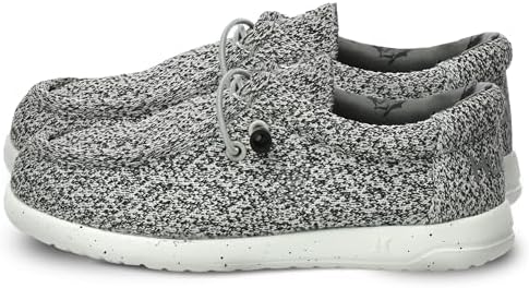 Hurley Kids Elastic Lace Loafers Canvas Shoes for Boys & Girls - Comfortable Durable Stylish - Kid's Fashion Sneakers Wide Toe Shoes for Everyday Wear