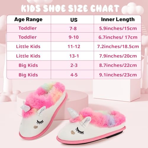 Ibeauti Slippers For Kids Toddler Boys Girls Memory Form Cute Animal House Shoes Warm Plush Winter House Slippers