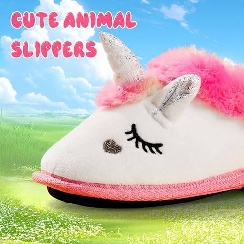 Ibeauti Slippers For Kids Toddler Boys Girls Memory Form Cute Animal House Shoes Warm Plush Winter House Slippers