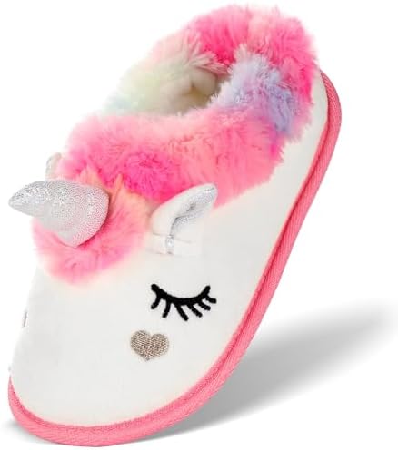 Ibeauti Slippers for Kids Toddler Boys Girls Memory Form Cute Animal House Shoes Warm Plush Winter House Slippers