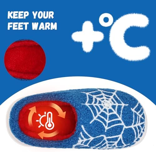 IceUnicorn Kids Slippers Boys Girls Warm Soft Plush Memory Foam House Slippers Big Little Kids Non-Slip Winter Home Shoes For Indoor Outdoor