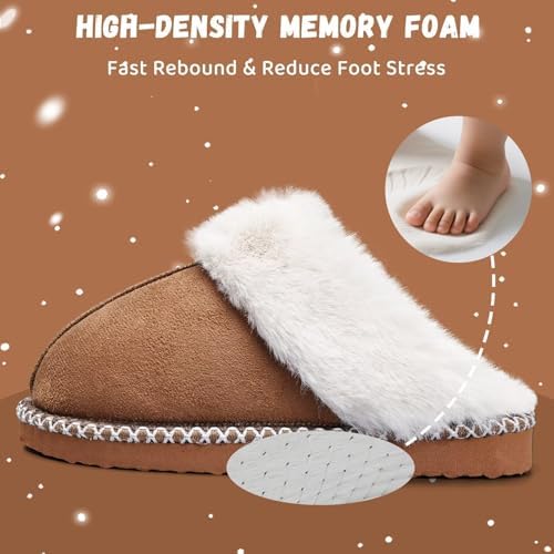 IceUnicorn Kids Slippers Girls Boys Fuzzy House Shoes Warm Memory Foam Slippers Bedroom Slides For Indoor Outdoor