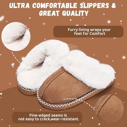 IceUnicorn Kids Slippers Girls Boys Fuzzy House Shoes Warm Memory Foam Slippers Bedroom Slides For Indoor Outdoor