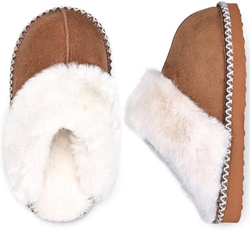 IceUnicorn Kids Slippers Girls Boys Fuzzy House Shoes Warm Memory Foam Slippers Bedroom Slides for Indoor Outdoor