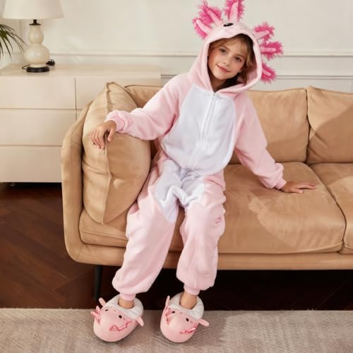 IceUnicorn Toddler Slippers Kids Cute Funny Animal House Shoes Girls Boys Christmas Fluffy Bedroom Indoor Slipper Cat Bunny Unicorn Axolotl Fox
