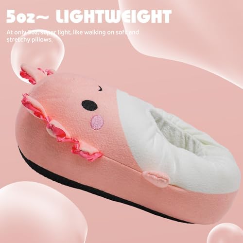 IceUnicorn Toddler Slippers Kids Cute Funny Animal House Shoes Girls Boys Christmas Fluffy Bedroom Indoor Slipper Cat Bunny Unicorn Axolotl Fox