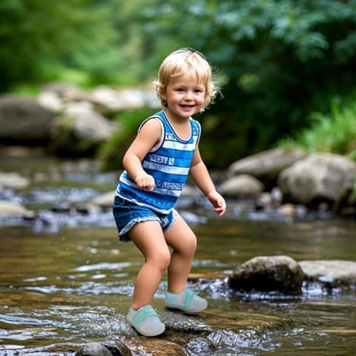 Ihuan Baby Toddler Water Shoes Sandals Infant Boys Girls Kids Swim Beach Pool Wide Toe Barefoot Quick Dry Non-Slip Breathable For Summer Surf River