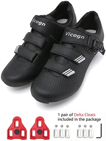 Indoor Cycling Shoes For Men Women Compatible With Peloton Bike Pre-Installed With Look Delta Cleats Outdoor Road Biking