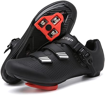 Indoor Cycling Shoes for Men Women Compatible with Peloton Bike Pre-Installed with Look Delta Cleats Outdoor Road Biking