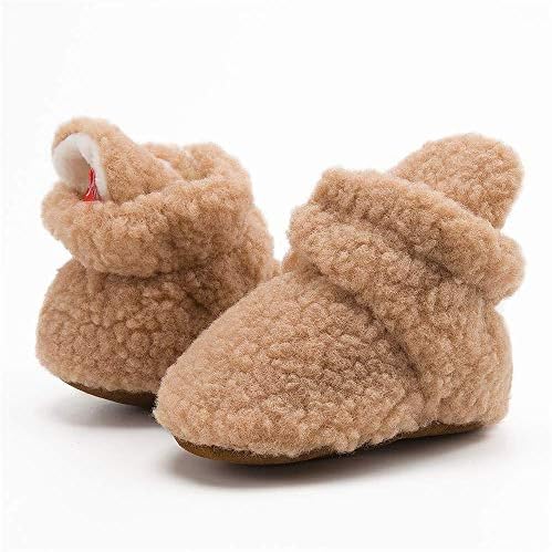 Infant Baby Boys Girls Cozy Fleece Booties Stay On Slippers Non Slip Soft Gripper Sock Shoes Toddler First Walker Newborn Crib Birthday Shower Gift