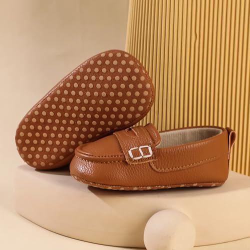 Infant Baby Boys Loafers Soft Sole PU Leather Toddler Moccasins Girls First Walking Crib Dress Shoes