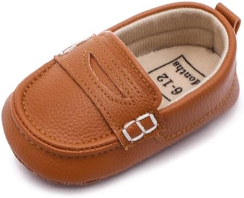 Infant Baby Boys Loafers Soft Sole PU Leather Toddler Moccasins Girls First Walking Crib Dress Shoes