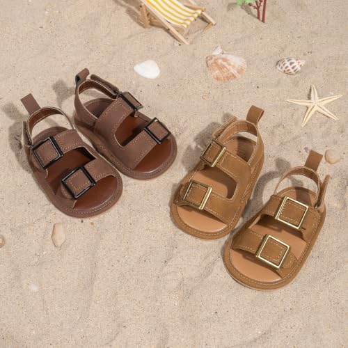 Infant Boys Girls Sandals Breathable Premium Baby Summer Outdoor Casual Beach Shoes Lightweight Toddler Flower Bowknot Anti Slip Rubber Sole Newborn Prewalker First Crib Shoes