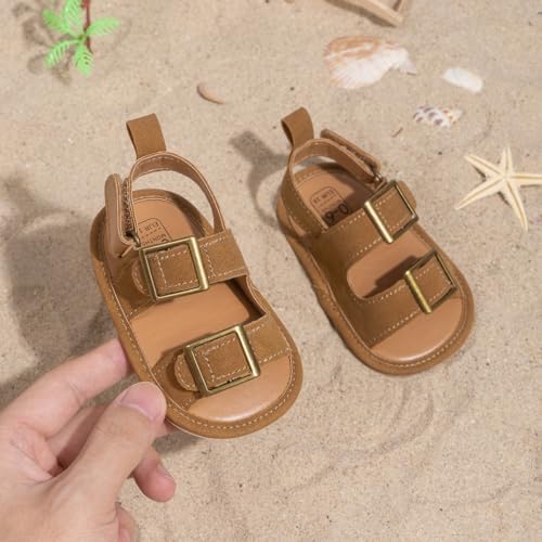 Infant Boys Girls Sandals Breathable Premium Baby Summer Outdoor Casual Beach Shoes Lightweight Toddler Flower Bowknot Anti Slip Rubber Sole Newborn Prewalker First Crib Shoes