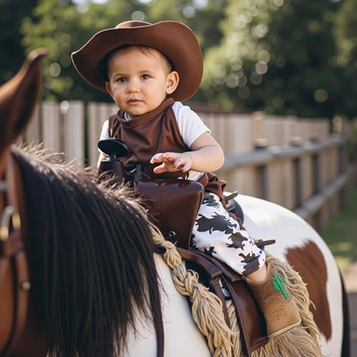Infant Toddler Western Boots Cowgirl Cowboy Soft Rubber Sole Booties For Baby Girls Boys 3-18 Months