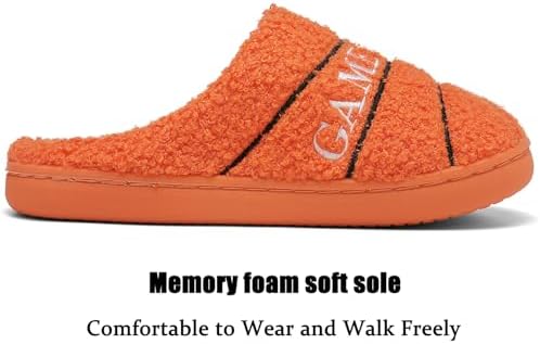 INMINPIN Kids Girls Boys Ball Sports Slippers Soft Curly House Shoes Memory Foam Non-Slip Indoor Outdoor Slippers For Sports Fan