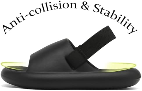 INMINPIN Toddler Boys Girls Slides Sandals Comfort Beach Pool Shower Slippers With Elastic Back Strap