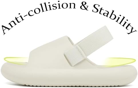 INMINPIN Toddler Boys Girls Slides Sandals Comfort Beach Pool Shower Slippers With Elastic Back Strap