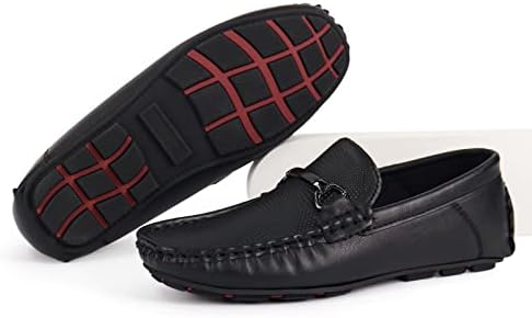 JABASIC Kids Penny Loafer Casual Slip-On Moccasin Flats Boys Dress Shoes