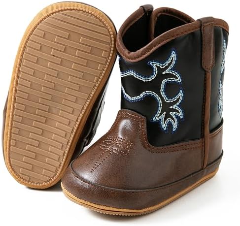 Jastore Infant Baby Boys Girls Booties Newborn Winter Boots Toddler Non-Slip Lace Up First Walking Shoes