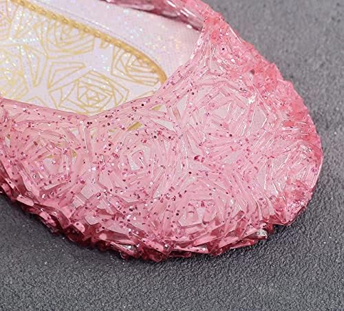 Jelly Shoes For Girls Snow Queen Princess Birthday Sandals For Little Girls Blue Toddler Glitter Sandals Size 9 Frozen Inspired Party Cosplay Costumes Dress Flats