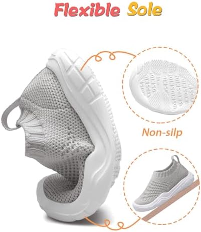 JOINFREE Toddler Boys Girls Sneaker Slip On Shoes Kids Lightweight Breathable Walking Shoes