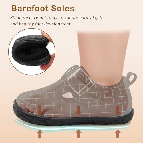 JOINFREE Toddler Shoes Girls Boys Lightweight Dress Shoes Wide Barefoot Flats Fashion School Shoe Kids Fall Walking Sneakers