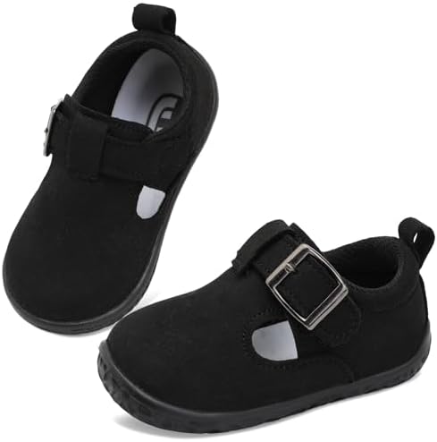 JOINFREE Toddler Shoes Girls Boys Lightweight Dress Shoes Wide Barefoot Flats Fashion School Shoe Kids Fall Walking Sneakers