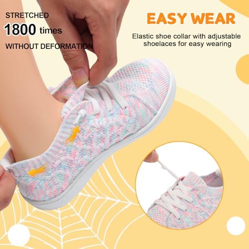 JOINFREE Toddler Shoes Girls Boys Wide Barefoot Shoes Minimalist Walking Sneakers Zero Drop Slip On Tennis Shoe Breathable Naturally Flexible