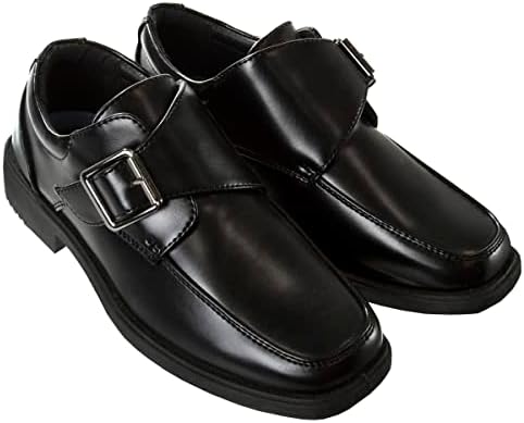 Josmo Boys Classic Comfort Oxford Shoe - Wing Tip Formal Dress Shoes Lace Up (Colors: Black/Brown/White) (Sizes: 7-10 Toddler / 11-2 Little Kid / 3-6 Big Kid)