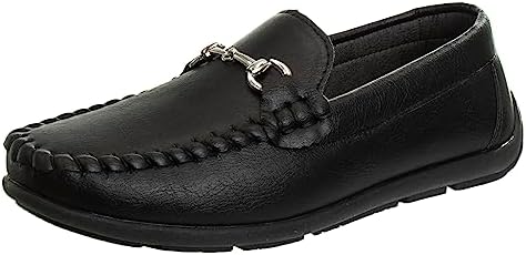 Josmo Boys Moccasin Driving Loafers - Casual Dress Penny Slip On Boat Shoes (Toddlers - Little Kids - Big Kids)