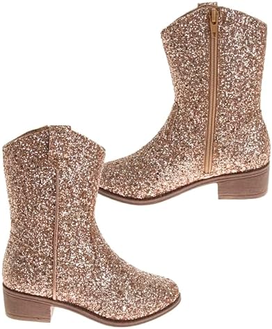 Josmo Glitter Girls Cowgirl Boots Mid Calf Boots Girl Cowboy Boots Size Little Kids/Big Kids