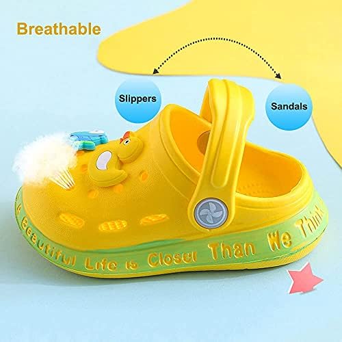 JUXI Toddler Clogs Girls Boys Clogs Garden Shoes EVA Lightweight Summer Slipper Cartoon Slides Baby Comfort Sandals