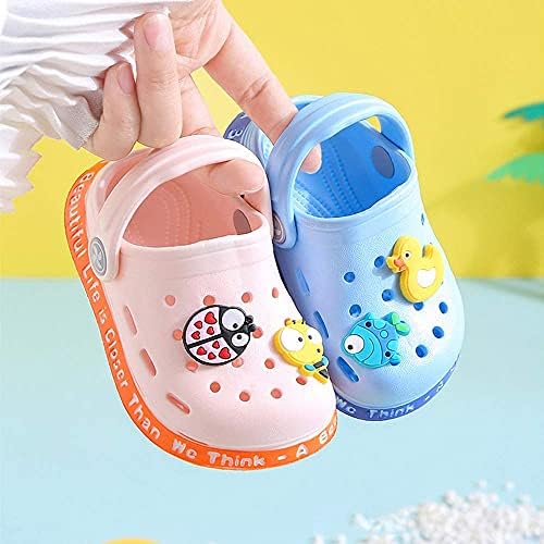 JUXI Toddler Clogs Girls Boys Clogs Garden Shoes EVA Lightweight Summer Slipper Cartoon Slides Baby Comfort Sandals