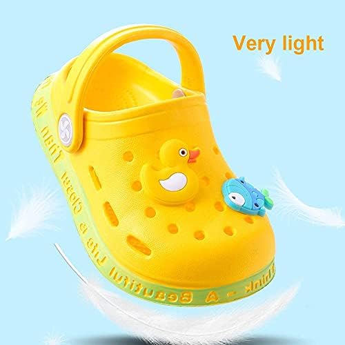 JUXI Toddler Clogs Girls Boys Clogs Garden Shoes EVA Lightweight Summer Slipper Cartoon Slides Baby Comfort Sandals