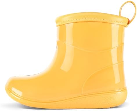 K KomForme Toddler Rain Boots Baby Easy-on Rain Shoes for Boys and Girls Waterproof Lightweight Outdoor