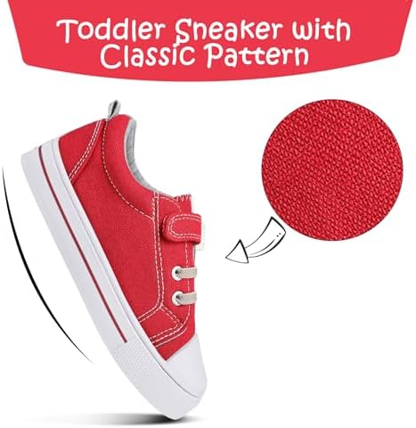 K KomForme Toddler Shoes Boys Girls Canvas Sneakers Size 4-13