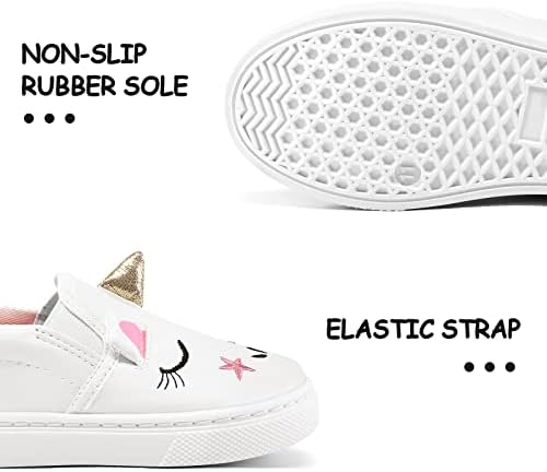 K KomForme Toddler Sneakers For Girls Boys Slip On Canvas Walking Shoes