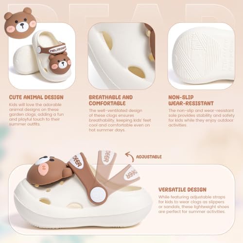 Kannior Toddler Kids Boys Girls EVA Garden Clogs Summer Outdoor Slip On Shoes Cute Animal Water Sandals Children Lightweight Slipper Beach Pool Play Shoes (Baby/Toddler Kids)