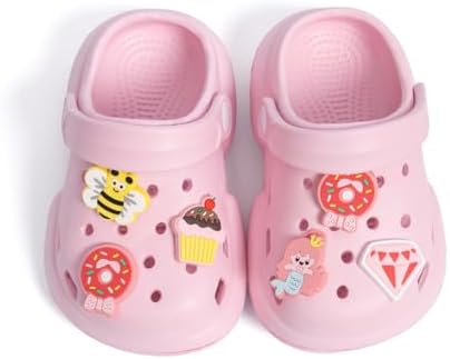 Kannior Toddler Kids Infant Boys Girls Cute Garden Clogs Water Sandals Slip On Shoes Slipper Slides Lightweight Outdoor Summer Children Beach Pool Play Shoes (Baby/Toddler Kids)