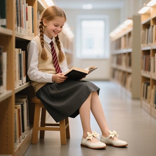 Kiderence Girls Flat Dress Shoes School Oxfords Marry Jane (Toddler/Little Kids)