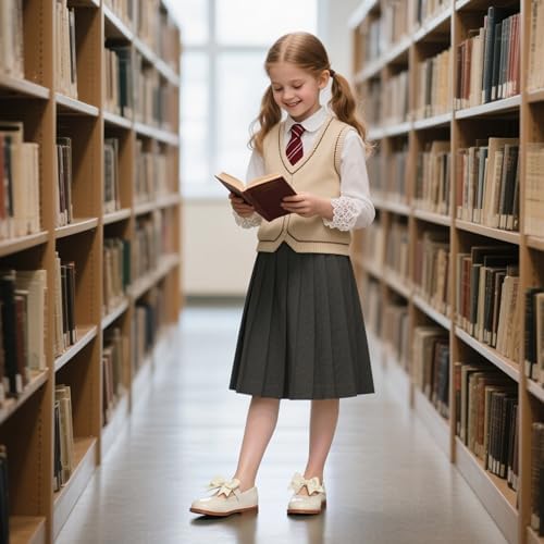 Kiderence Girls Flat Dress Shoes School Oxfords Marry Jane (Toddler/Little Kids)