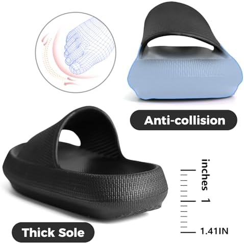 Kids Cloud Slides Boys Girls Flip Flops Slip On Beach Sandals Youth Pool Shower Shoes EVA Summer Slippers（11 Little Kids - 6 Big Kids）