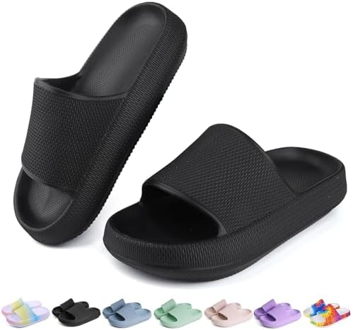 Kids Cloud Slides Boys Girls Flip Flops Slip On Beach Sandals Youth Pool Shower Shoes EVA Summer Slippers（11 Little Kids - 6 Big Kids）