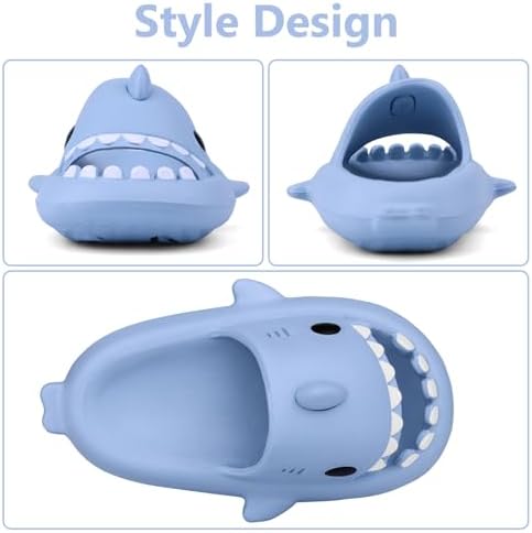 Kids Shark Cloud Slides Toddler Boys Girls Shower Slippers Boys Girls Cute Cartoon Fish Flip Flops Beach Pool Home Sandals Quick Dry Non-Slip
