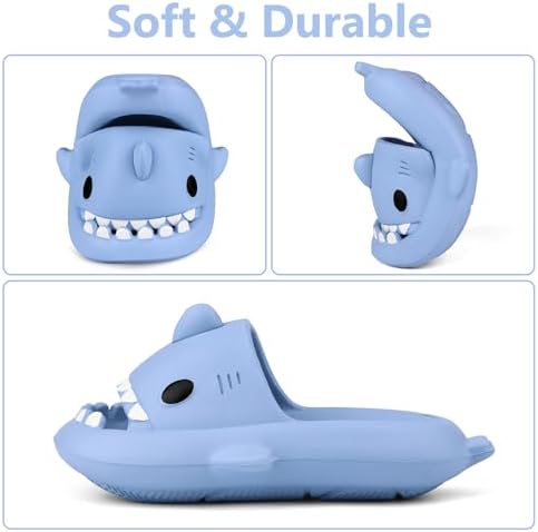 Kids Shark Cloud Slides Toddler Boys Girls Shower Slippers Boys Girls Cute Cartoon Fish Flip Flops Beach Pool Home Sandals Quick Dry Non-Slip